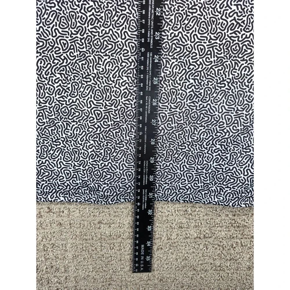 Bogey Bros Mens Golf Polo Shirt XL Black White Maze Print Short Sleeve Button Up - Picture 8 of 8